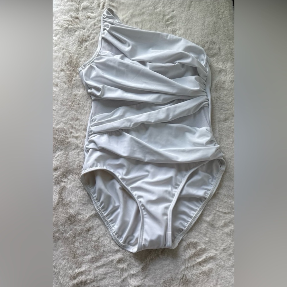Miraclesuit Elegant One-Shoulder Swimsuit size 10 NWOT